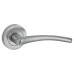 Exel Satin Chrome Door Handles on Round Rose - Rimini Range 