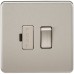 Knightsbridge 13A 1 Gang Screwless Flat Plate Switched Fused Spur - Brushed Chrome