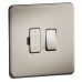 Knightsbridge 13A 1 Gang Screwless Flat Plate Switched Fused Spur - Brushed Chrome