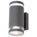 Forum Zink Lens Outdoor Up & Down Wall Light with Photocell - IP44 - Anthracite
