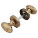 Exel Victorian Oval Mortice Door Knob - 61mm Rose Diameter - Antique Brass