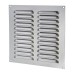 Exel Hooded Louvre Vent - 229 x 229mm - 9975mm² Free Air Flow - Polished Stainless Steel