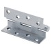Cranked Ball Bearing Storm Proof Casement Window/Door Hinge - 100 x 3mm - Satin Chrome - Pair