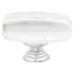 Exel Rectangle Glass Cabinet Knob - 42mm Diameter - Polished Chrome