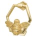 Bumble Bee Hexagonal Door Knocker - 125 x 105mm - Polished Brass