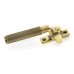 From The Anvil Brompton Knurled Locking Mortice & Hook Plate Window Fastener - Left - Aged Brass
