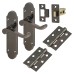 Exel Victorian Summer Latch Door Handle Kit - Black Nickel