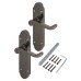 Exel Victorian Summer Latch Door Handle Kit - Black Nickel