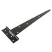 GateMate Heavy Duty Strong Gate/Door Tee Hinge - 600 x 59mm - Black Galvanised - Pair