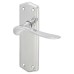 Exel Polished Chrome Latch Door Handle - Rome Range - 170 x 50mm