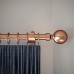 Rothley 25mm Curtain Pole / Wardrobe Hanging Rail - 1219mm Length - Antique Copper