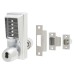 dormakaba Unican 1000-4 1041 Heavy Duty Push Button Code Lock & Latch - Holdback Option - Sat Chrome