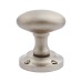 Exel Oval Mortice Door Knob - 57mm Rose Diameter - Satin Nickel