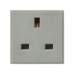 Knightsbridge 13A 1 Gang Unswitched Socket - Grey