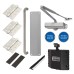 Light Duty Pull Door Handle Fire Door Kit & Dorgard Holder - Power Size 3 - Push/Pull - Silver