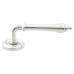 Jedo Polished Nickel Door Handles on Round Rose - Parisian Camille Range 