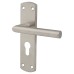 Exel Satin Stainless Steel Mitred Euro Lock Door Handle - 172 x 44mm
