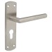 Exel Satin Stainless Steel Mitred Euro Lock Door Handle - 172 x 44mm