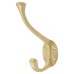 Victorian Heavy Duty Single Hat & Coat Hook - 143 x 65mm - Satin Brass