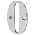 79mm Screw Fix Door Numeral - 0 - Bright Chrome