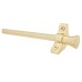 Exel Stair Rod with Fluted Finials - 900mm Length - Satin Brass