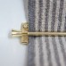 Exel Stair Rod with Fluted Finials - 900mm Length - Satin Brass