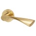 Exel Satin Brass Door Handles on Round Rose - Knightsbridge Range 