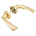 Exel Satin Brass Door Handles on Round Rose - Knightsbridge Range 