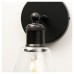 Exel Divi Indoor Wall Light - Matt Black Fittings and Hooded Clear Glass Shade 
