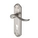 Heritage Brass by M Marcus Satin Nickel Scroll Euro Lock Door Handle - Sandown Range - 180 x 48mm