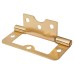 Flush Cabinet Hinge - 75 x 51 x 1mm - Polished Brass - Pack of 10 Pairs