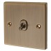 Knightsbridge 10AX 1 Gang 2 Way Toggle Light Switch - Antique Brass