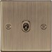 Knightsbridge 10AX 1 Gang 2 Way Toggle Light Switch - Antique Brass