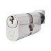 Eurospec 5 Pin 70mm Oval Thumbturn Cylinder - 35mm Turn + 35mm - Polished Chrome - Keyed to Differ