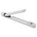 Jackloc uPVC Inline Espagnolette Locking Multipoint Window Handle - 30mm Spindle - Dual - White 
