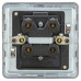 Knightsbridge 45A 1 Gang Screwless Flat Plate Double Pole Cooker Switch with Neon - Antique Brass