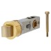 Exel Quick Latch Privacy Tubular Latch - 71mm Case - 57mm Backset - Polished Brass