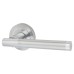 Exel Satin Nickel/Polished Chrome Door Handles on Round Rose - Bella Range 