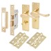 Exel Victorian Scroll Bathroom Lock Door Handle Kit - Polished Brass