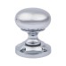 Heritage Brass by M Marcus Victoria Mortice Door Knob - 57mm Rose Diameter - Polished Chrome
