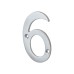 76mm Screw Fix Door Numeral - 6 / 9 - Satin Chrome