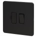 Knightsbridge 13A 1 Gang Screwless Flat Plate Switched Fused Spur - Matt Black 