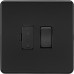 Knightsbridge 13A 1 Gang Screwless Flat Plate Switched Fused Spur - Matt Black 