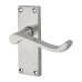 Exel Budget Scroll Latch Door Handle Kit - Short Plate - Satin Chrome