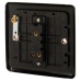 Eurolite Enhance Decorative 10A 1 Gang 2 Way Light Switch - Matt Black with Black Inserts