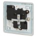 Knightsbridge 13A 1 Gang Screwless Flat Plate DP Switched Socket - Matt White with White Insert
