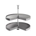 Emuca 3/4 Tray Carousel Set - Cabinet Width 900mm - Grey Plastic