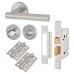 Exel Bella Bathroom Lock Door Handle on Rose Kit - Satin Chrome