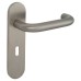 Exel Satin Stainless Steel 19mm Return to Door Keyhole Lock Door Handle - Radius - 57mm c/c