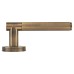 Exel Antique Brass Hexagonal Door Handles on Round Rose - Juno Range 